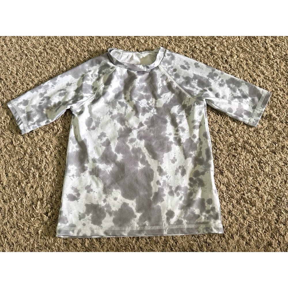 Art Class Boys Gray White Tie Dye Short Sleeve Water Shirt Size 6/7